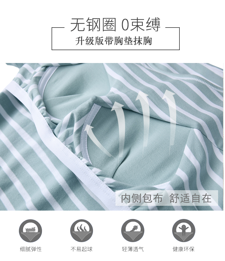 Mùa hè Modal cotton đai ngực pad váy ngủ đồ ngủ ngắn tay áo ngực miễn phí phần mỏng lỏng kích thước lớn nhà váy nữ đầm cho người trung niên