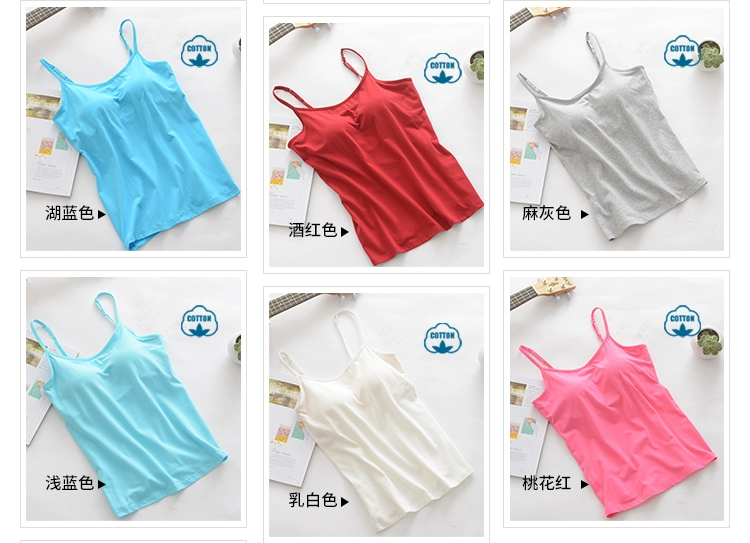 Lycra cotton nữ mới với miếng đệm ngực không có vành áo yếm miễn phí áo ngực cup một cơ sở yoga
