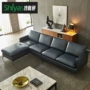 Nordic ba đôi ghế sofa da căn hộ nhỏ đồ nội thất phòng khách sẵn sàng lớp đầu tiên của da sofa màu đen - Ghế sô pha ghế sopha giá rẻ