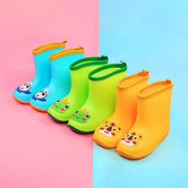 Children Rain Shoes Fall 2021 New CUHK Wear Resistant Thickening Rain Boots Light Anti Slip Water Shoes Cartoon Cute