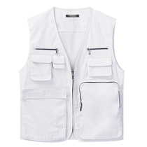 Functional tooling vest hip-hop photography zipper multi-pocket vest childrens hip-hop team LOGO custom 283