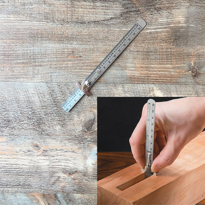 Positioning depth measuring pen clip portable ruler