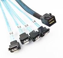 New HD MINI SAS SFF8643 turn 4 SATA 3 right angle elbow hard drive 1 Drag 4 data cable