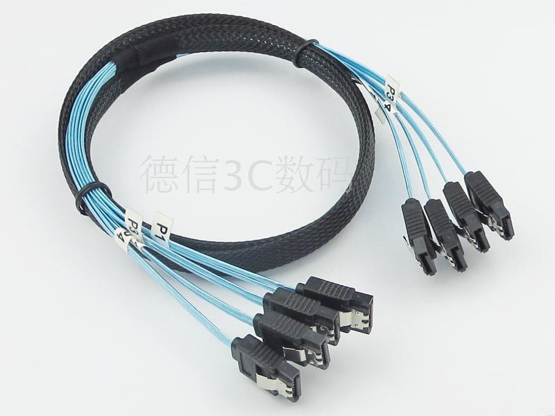 Professional server SAS wire rod DIY 4 dress SATA 3 6Gbps high-speed four-bar serial port shielded data line
