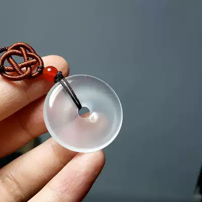 Xinjiang natural jade Gobi Jade gold silk jade glossy green buckle pendant