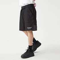 HUGALLGUILT summer three-dimensional cutting loose stitching printing straight shorts all-match five-point pants men and women