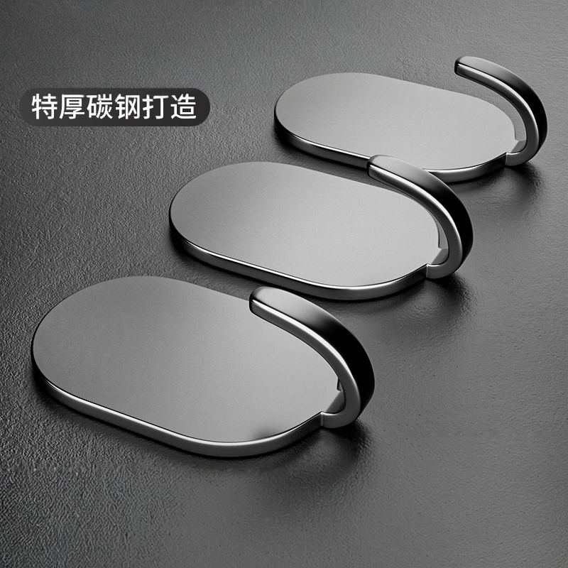 Kitchen Adhesive Hooks, Stainless Steel Hooks, Effective Adhesive, No-Drill Wall Mounts for Bathroom Walls