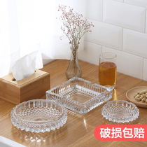 Multifunctional creative crystal glass ashtray home living room hotel large small size simple personality trend ashtray