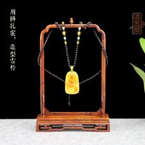 Jewelry jewelry ornaments display rack retro necklace wood wood wood creative jade pendant shooting props