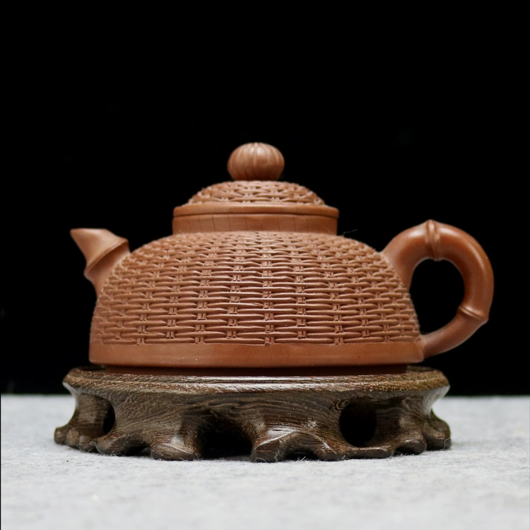 Nồi gỗ rắn cơ sở cơ sở tea set ấm trà chủ nồi hỗ trợ nồi pad cách nhiệt nồi cát màu tím Chengmu lễ trà zero trận đấu