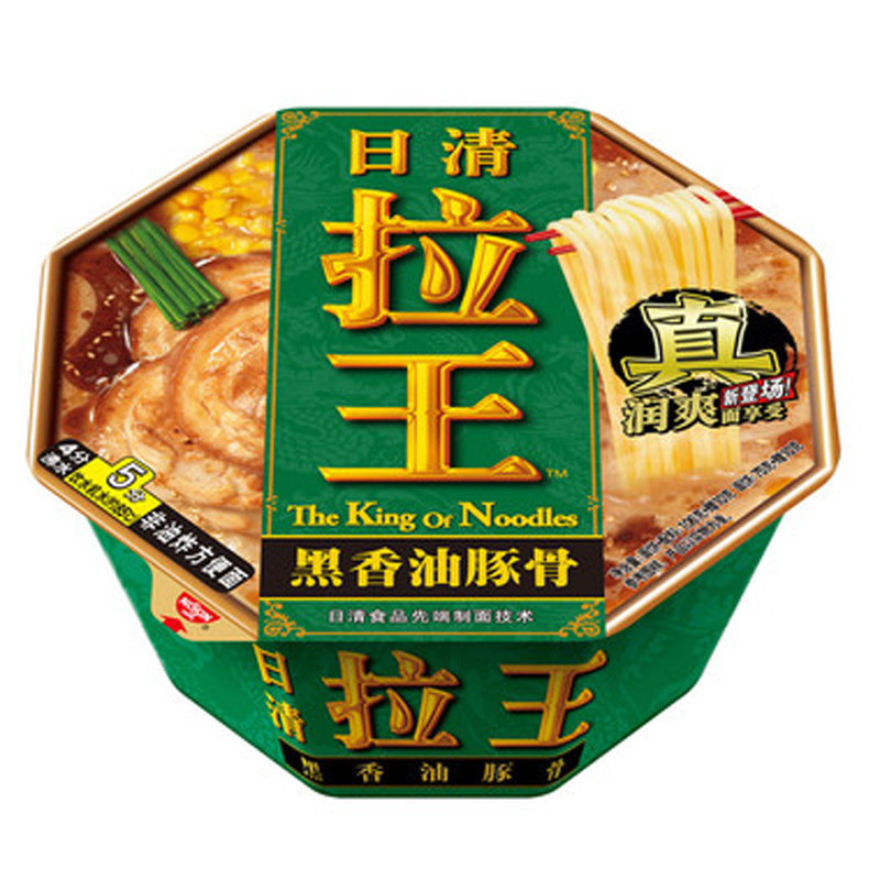【天猫超市】日清拉王黑香油豚骨方便面116g/碗方便速食泡面拉面