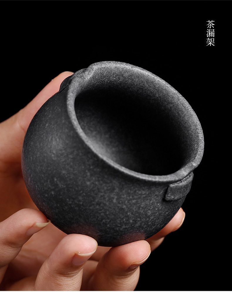 By patterns coarse pottery sharply stone glaze slip through the tea strainer kunfu tea tea tea ware ceramic tea ware