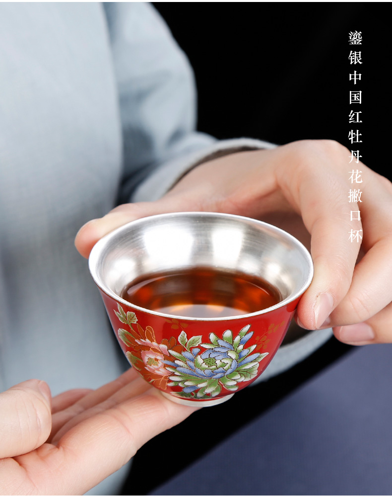Ji the qing coppering. As silver sample tea cup masters cup silver single red vintage home your up with silver single ceramic cups