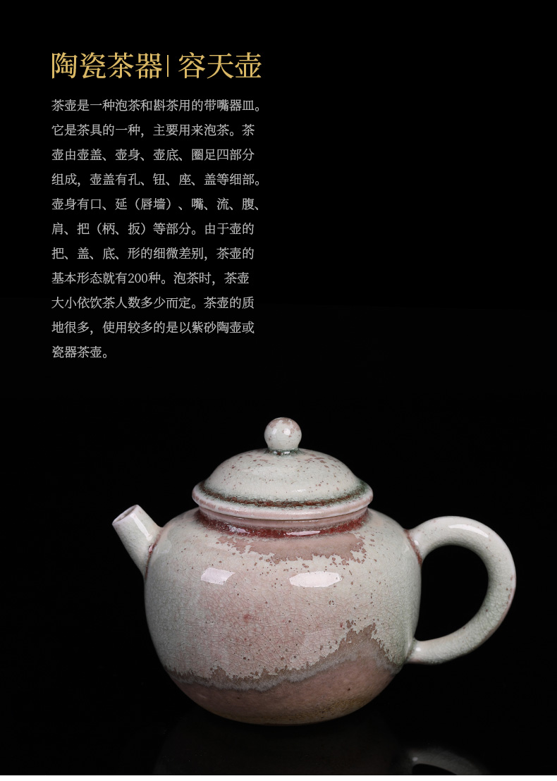 Ceramic masters who the plant ash little teapot one kung fu tea set single pot cracked by hand can have tea