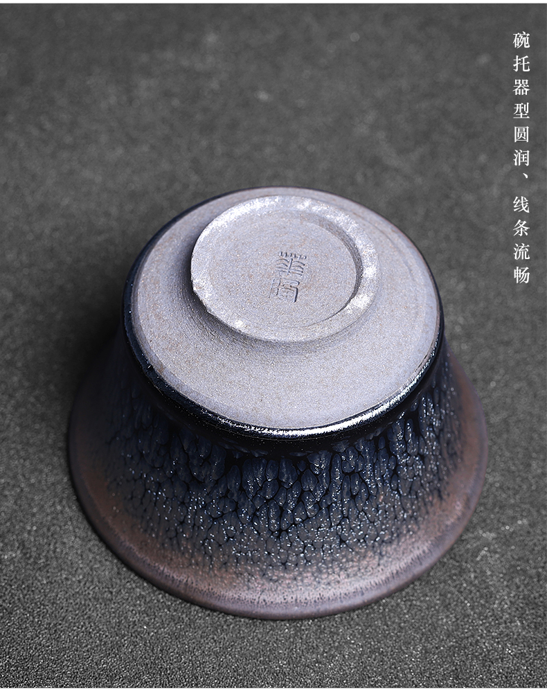 Jianyang ores oil droplets built one tureen 't hot tea bowl of ancient ceramic manual three single bowl cups