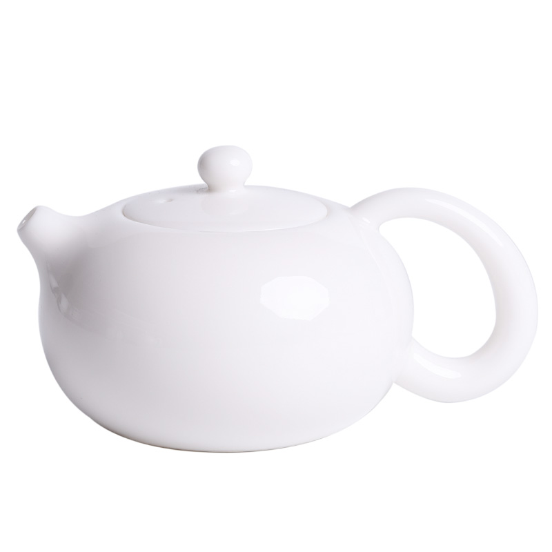 Dehua white porcelain beauty pot small suet jade of filter tea household ceramics kung fu tea tea pot single pot