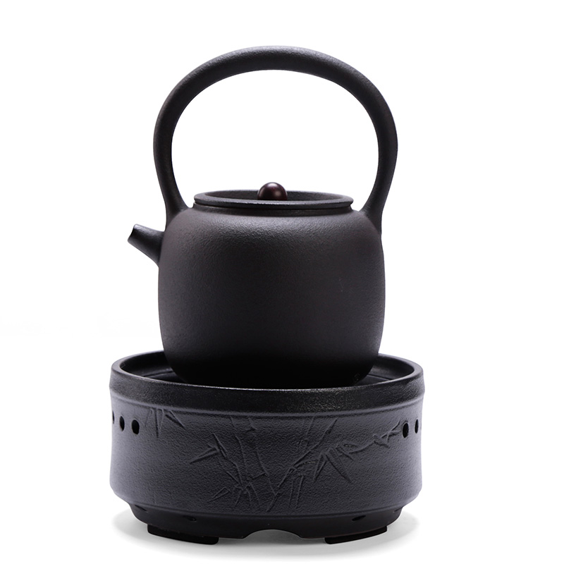 Kung fu tea kettle black pottery TaoLu boiled tea machine of Chinese style of archaize girder pot of tea tea stove household