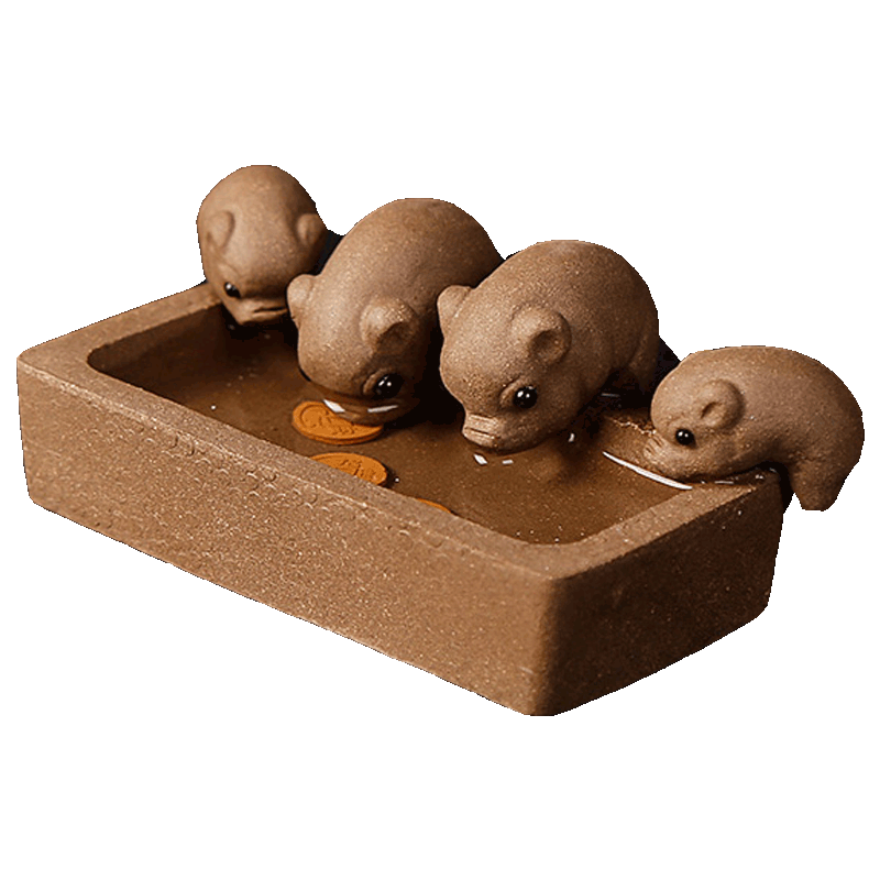 Small tea pet mini household creative lovely violet arenaceous pig kung fu tea tea set zero spoil water office furnishing articles