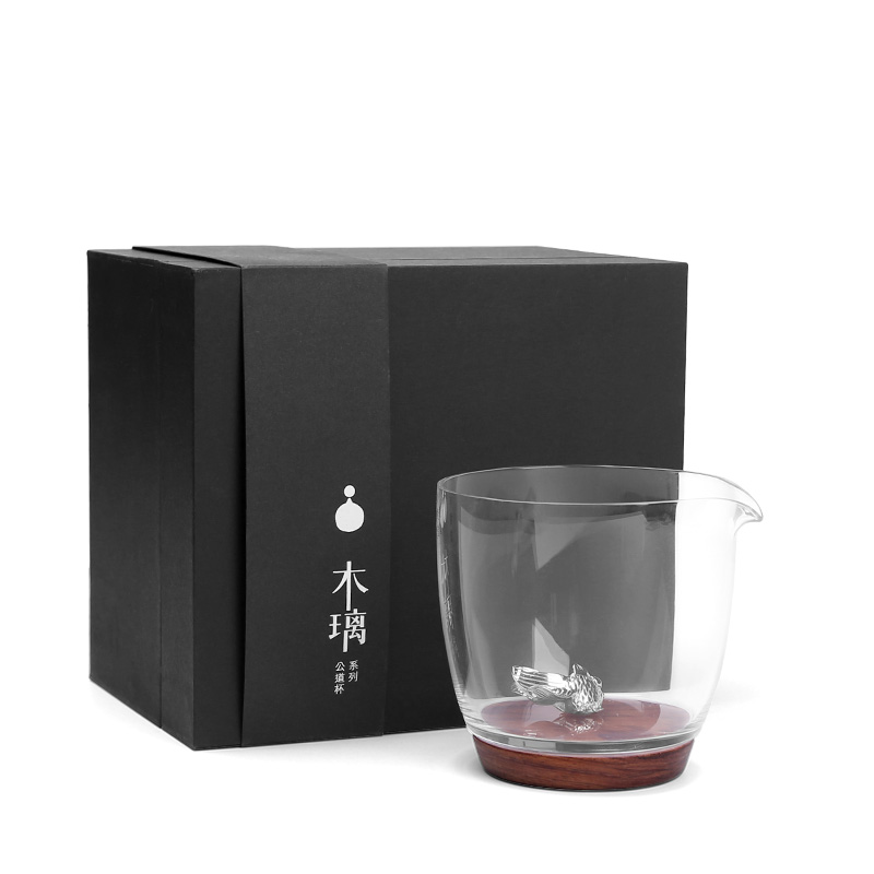 Fair more heat resistant high temperature glass tea cup tea points and tea cup rosewood base sea kung fu tea set