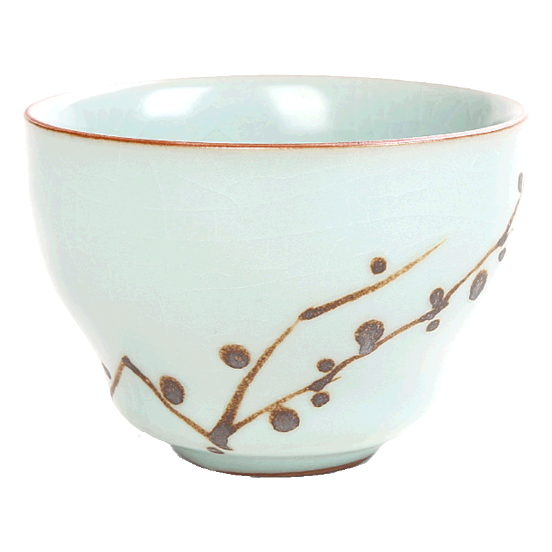 Hand draw on your up kung fu tea masters cup small ceramic tea cup tea household simple individual cup of restoring ancient ways
