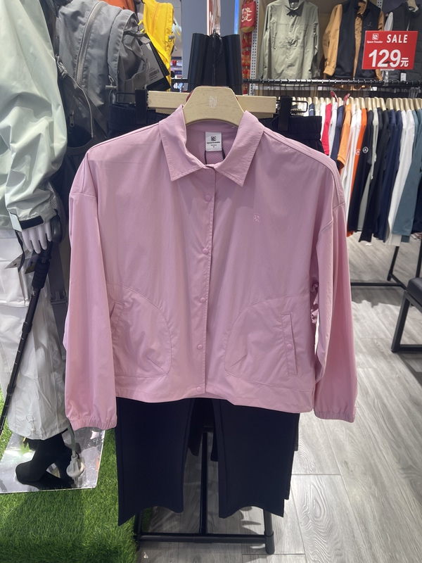 Space Traveler's New Outdoor Sports and Leisure Women's Style Drop-Shoulder Diagonal Pocket Thin Lapel Jacket Model 001