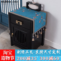 New Chinese bedside table cover cloth cloth cover towel Household European bedroom tablecloth dust cover Shoe counter pad Window cabinet