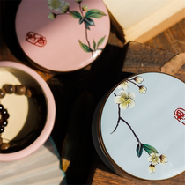 New Chinese style Ceramic jewelry box storage tank Home storage ring Wedding classical candy can Jewelry box gift