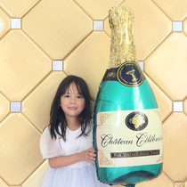 Champagne Cup three layer cake wine bottle glass aluminum film balloon birthday party celebration shape children adult birthday