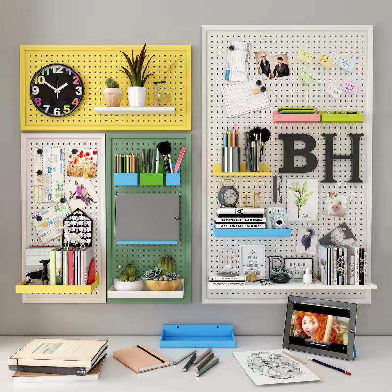 Hole plate metal accessories free of punched wall on the shelf handheld computer desk photo wall decoration board