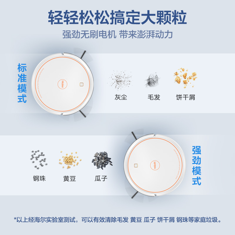 30天试用:海尔 全自动扫地机器+送配件礼包 699元包邮(999-300元券)