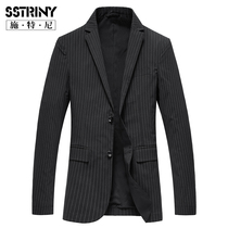 Stney 2021 spring and autumn casual suit men Korean version of slim mens small suit stripes thin single western coat tide