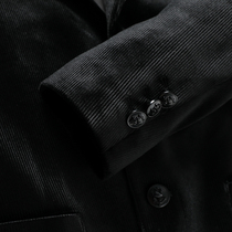 Sitney Spring and Autumn Corduroy Suit Men Korean Slim Strips Suit Mens Casual Single Western Trend Jacket