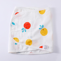Newborn baby anti-shock swaddling sleeping bag newborn baby cotton gauze wrap summer thin artifact