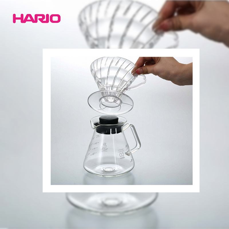 HARIO Nhật Bản nhập khẩu nhựa rửa tay pha cà phê lọc nhỏ giọt máy pha cà phê muỗng lọc nhỏ giọt V60 tách lọc VD ly uống cà phê đẹp