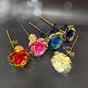 Rose Qixi Teacher's Day Gift Gold Foil