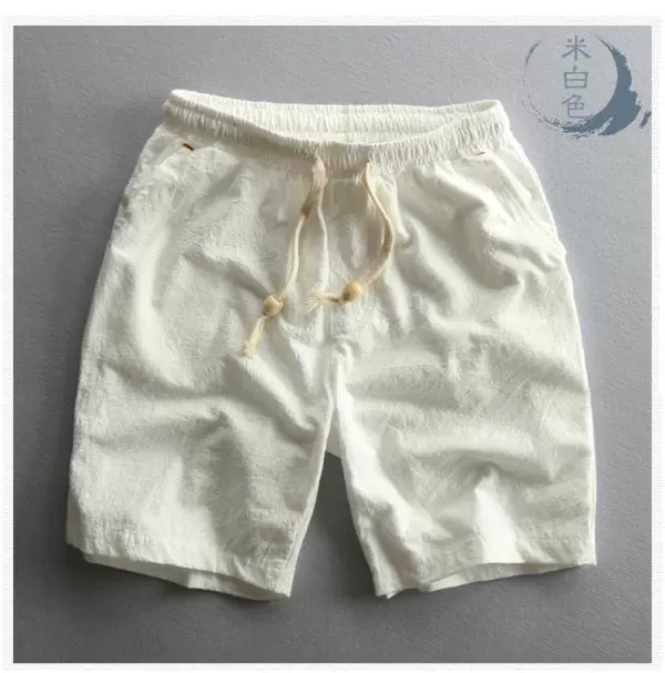 Mùa hè 2018 quần short nam mới giản dị co giãn phần eo thoáng khí, quần lửng 5 điểm
