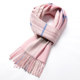 Hengyuanxiang 100% wool scarf plaid cashmere scarf for women spring and autumn pink Korean version versatile warm trend