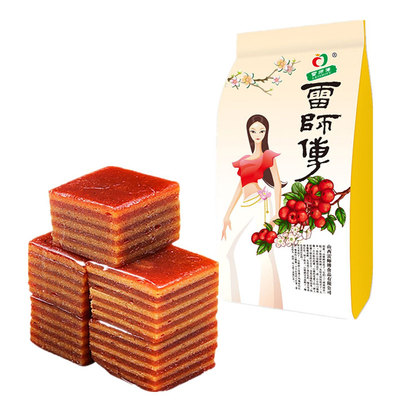 山西特产 雷师傅山楂布丁350克 山楂蜜饯 休闲零食 新