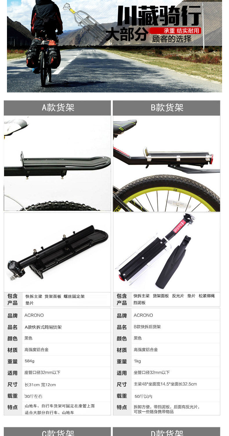 Porte-bagages pour vélo ONLINELOVE - Ref 2409826 Image 4