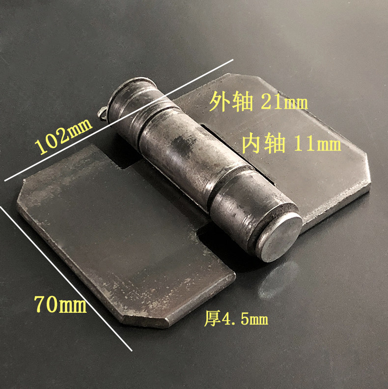 Welded hinge heavy iron hinge thickened 5mm large iron door dismount hinged truck car door axle hardware fittings