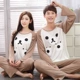 Phiên bản Hàn Quốc của mùa xuân và mùa thu XL cotton mùa đông Bộ đồ ngủ đôi mùa hè set đồ dài tay nam và nữ kiểu mẫu kiểu đồ bộ đẹp