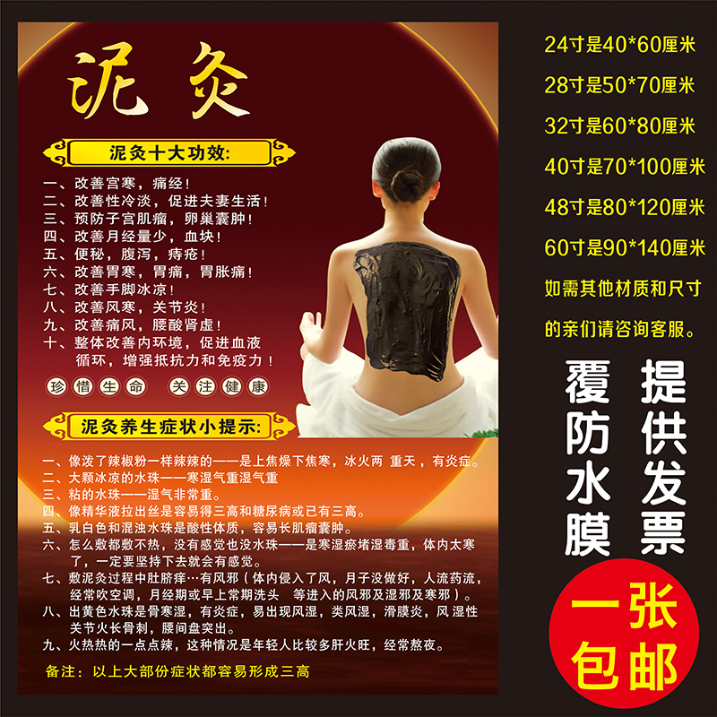 Clay Moxibustion Poster Wall Chart TCM Health Preservation Beauty Salon Health Wellness Room Decoration Painting Promotional Painting