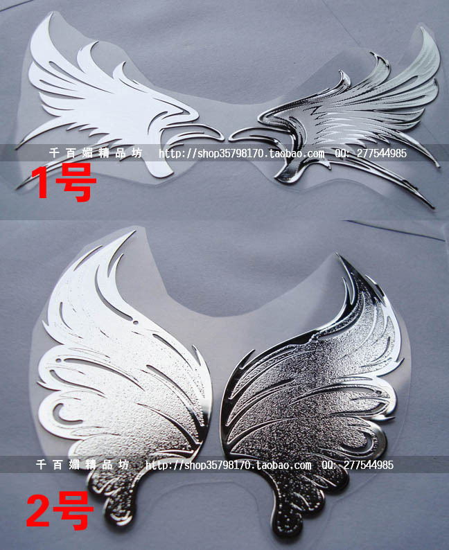 Angel and Demon Wings Modified Mobile Phone Metal Stickers, Speaker Audio Camera Phone Stickers, Laptop Stickers