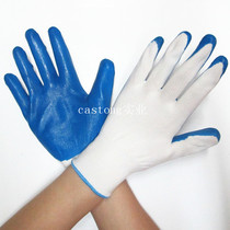 Glued gloves white nylon blue black orange nitrile gauze gloves protective dipped gloves