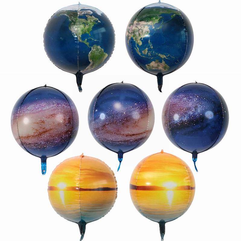 22 inch balloon 4D aluminum film ball wandering earth space theme baby globe sci-fi interstellar sky decoration