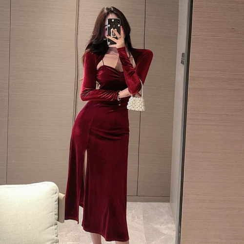 Накидка, сексуальная куртка, приталенный длинный лонгслив, платье, V-образный вырез