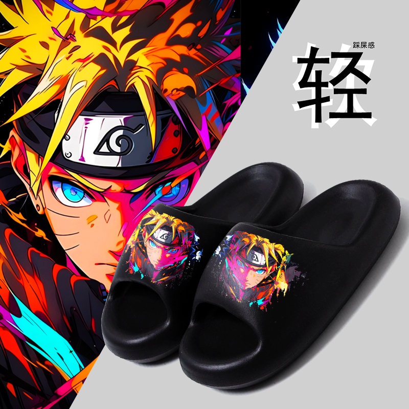Naruto Summer Cartoon Student Stylish Soft-Soled Sandals for Men and Women, Non-Slip, Ultra-Light, High-Value Slip-On Sandals