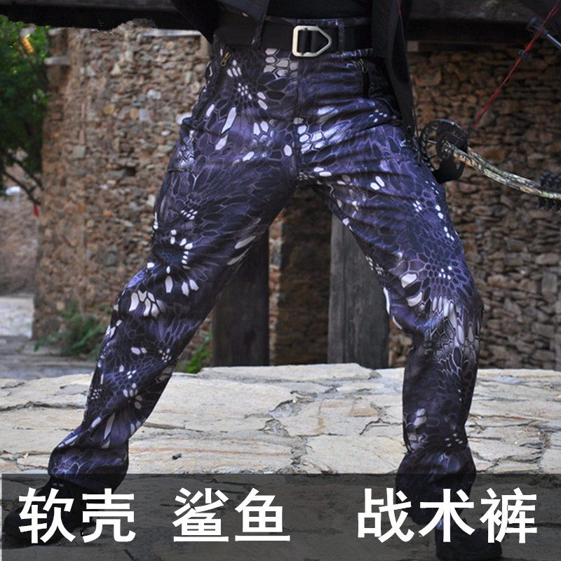 Tactical Pants TAD Shark Vanguard Trousers Leather Soft Shell Men Mountaineering Pants Tactical Camouflay Waterproof Pants