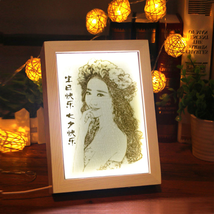 Woodlettering Prints Laser Microengraving Photos PHOTOS CUSTOM IDEA BIRTHDAY GRADUATION NEW WEDDING CREATIVE GIFT DIY