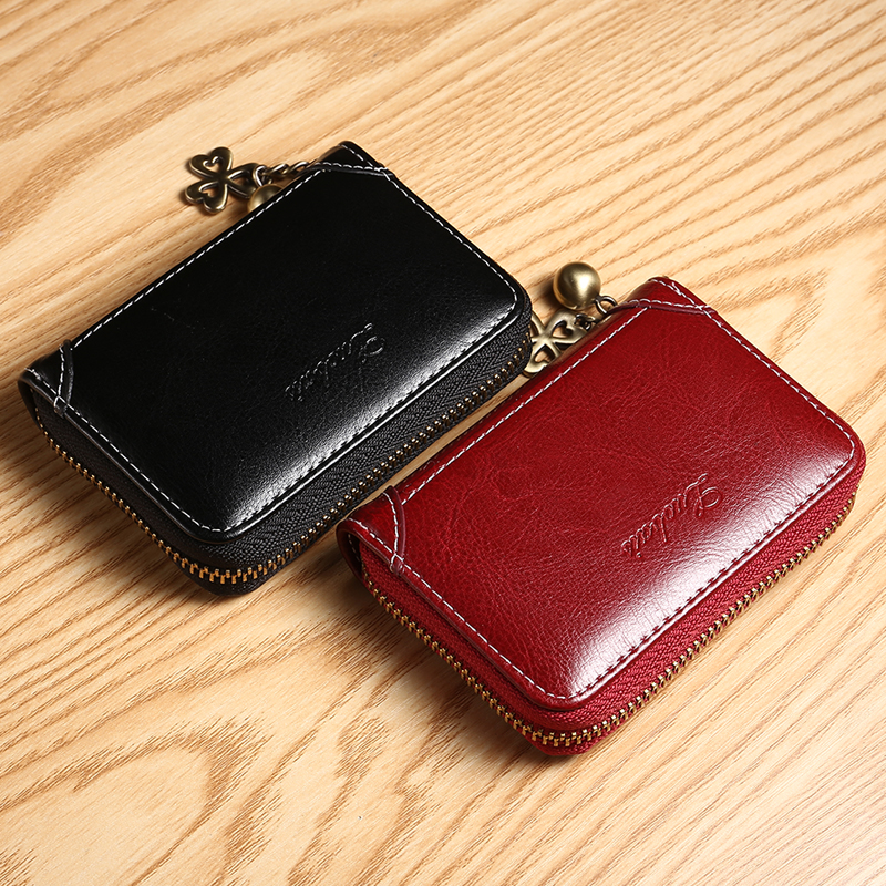 Card Holder Ladies Leather Organ Multi-card Position Credit Card Cover Leather Document Large-capacity Bank Card Anti-theft Brush Anti-magnetic